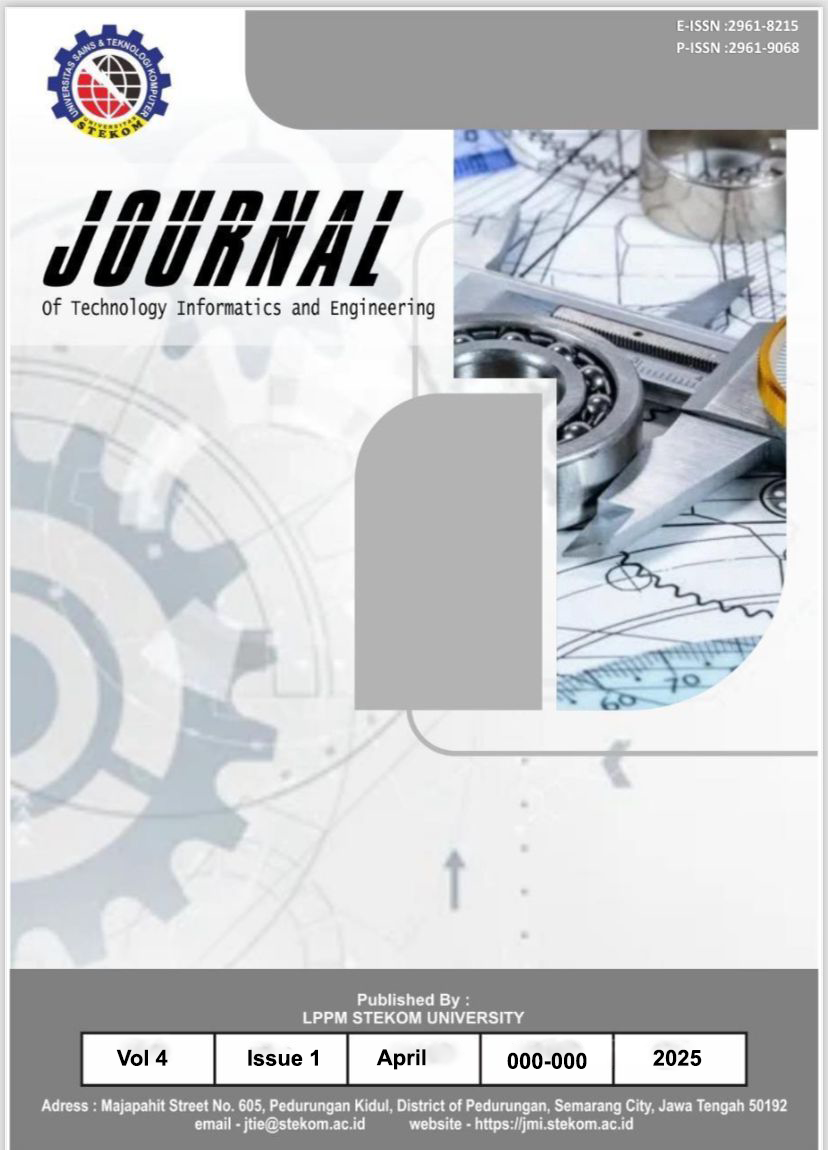 					View Vol. 4 No. 1 (2025): JTIE : Journal of Technology Informatics and Engineering
				